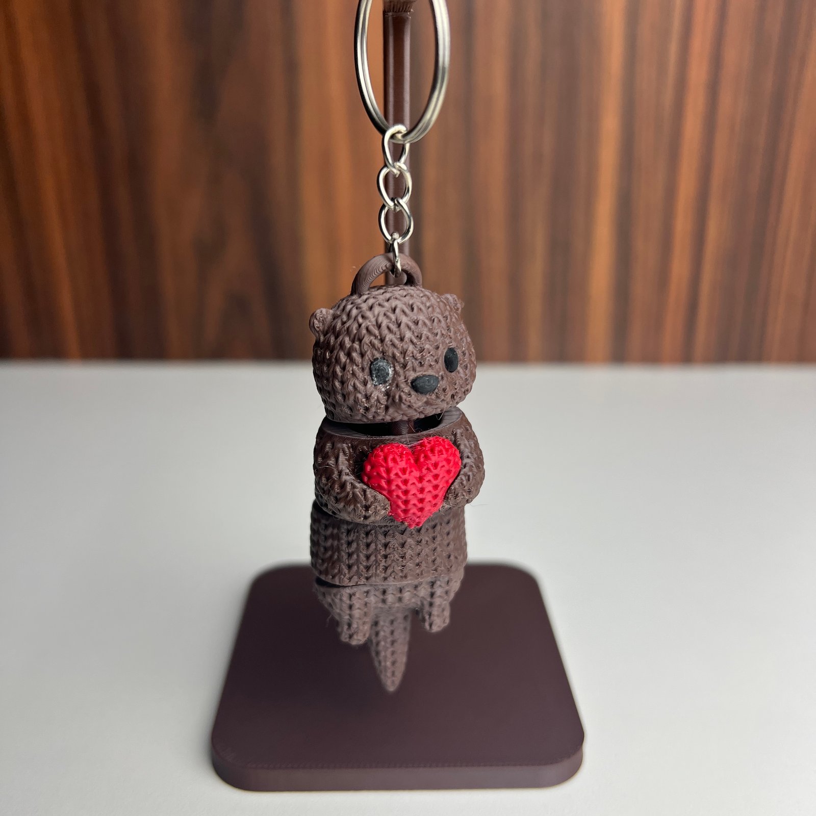 Chaveiro Lontra Articulada com Coração